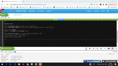MySQL Online Editor (Compiler) .